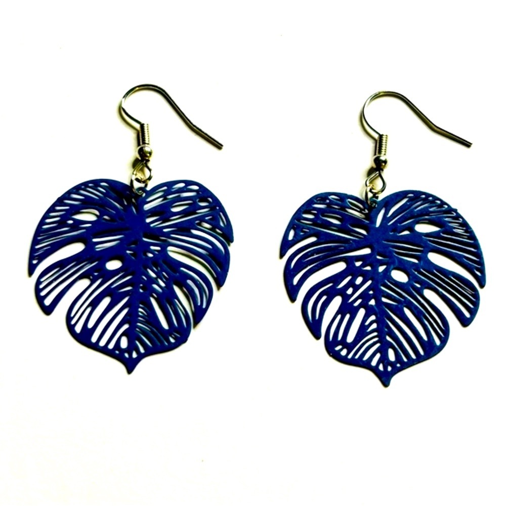 Monstera Deliciosa Filigree Style Earrings, NWT